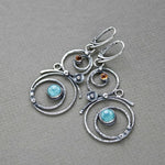 Earrings made of blue stone – Cool accent