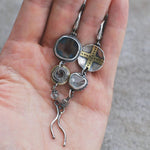 Cross earrings made of blue stone – Symbolic style