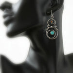 Earrings made of blue stone – Cool accent