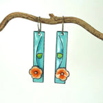 Earrings made of floral enamel – Decorative detail