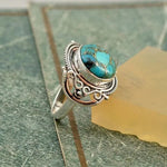 Boho turquoise ring – radiant shine