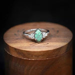 Natural turquoise diamond ring – modern elegance
