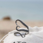 Tentacle adjustable silver ring – Bold form