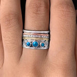 Bohemian sapphire meditation ring – refined style