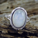 Aqua chalcedony ring – modern elegance