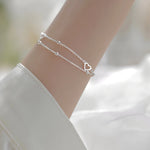 Adjustable heart bracelet made of silver – Romantic simplicity