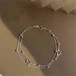 Adjustable heart bracelet made of silver – Romantic simplicity