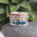 Bohemian sapphire meditation ring – refined style