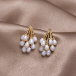 Coral earrings with freshwater pearls – Natural contrast