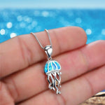 Medusa necklace made of opal and silver with zirconia – Mythical accent