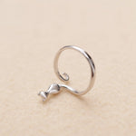 Silver cat in boots ring – Storybook charm