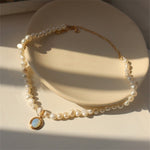 Moonstone pearl pendant – Gentle glow