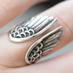 Adjustable angel ring made of 925 sterling silver – Symbolic touch