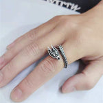 Adjustable dragon ring made of silver – Mythical strength