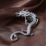 Silver dragon earrings – Mythical style