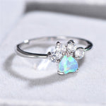 Opal and zirconia ring – Subtle sparkle