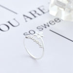 925 sterling silver adjustable wildflower ring with hand-painted enamel – Botanical charm