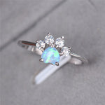 Opal and zirconia ring – Subtle sparkle