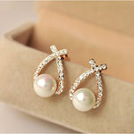 Pearl earrings with glitter – Gentle shimmer