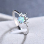 Opal and zirconia ring – Subtle sparkle
