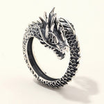 Adjustable dragon ring made of silver – Mythical strength