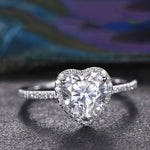 Crystal heart ring with zirconias – Loving sparkle