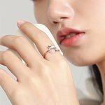 Rose silver fox ring – Elegant animal