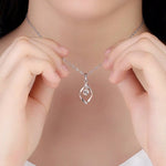 Silver zirconia crystal pendant – Clean sparkle