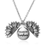 Silver sunflower pendant – Floral motif