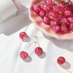 Pink cherry luxury earrings – Playful elegance