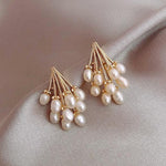 Coral earrings with freshwater pearls – Natural contrast