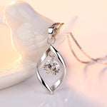 Silver zirconia crystal pendant – Clean sparkle