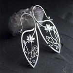 Lotus blossom earrings made of sterling silver – Floral symbol