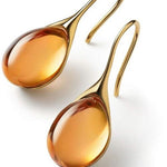 Crystal drop earrings in gold and silver – Dual-tone shine