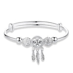 925 silver adjustable dreamcatcher bracelet – Boho symbol