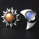 Sun and moon stud earrings – Celestial theme