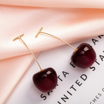 Red cherry luxury earrings – Playful accent