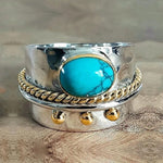 Turquoise wide band ring – timeless beauty