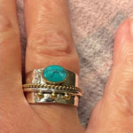 Turquoise wide band ring – timeless beauty