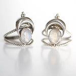 Oval rainbow moonstone moon phase ring – refined style