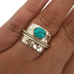 Turquoise wide band ring – timeless beauty