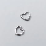 Heart earrings made of gold and silver – Romantic style