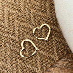 Heart earrings made of gold and silver – Romantic style