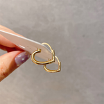 Heart earrings made of gold and silver – Romantic style