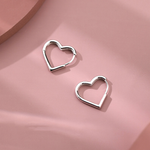 Heart earrings made of gold and silver – Romantic style