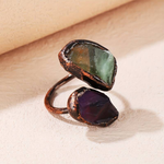Vintage Natural Inlay Stone Ring – Timeless Retro Elegance
