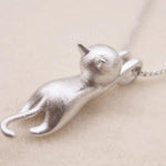 925 sterling silver playful kitty necklace – Cute accent