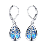 Tree of life earrings made of opal and silver – Spiritual motif