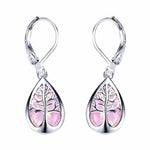 Tree of life earrings made of opal and silver – Spiritual motif