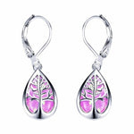 Tree of life earrings made of opal and silver – Spiritual motif